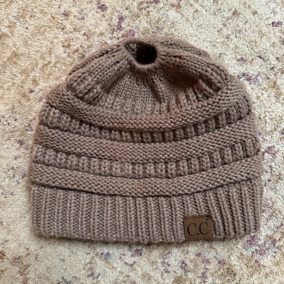 C.C Accessories - C.C. Exclusives Top Knot Knit Beanie